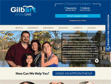 Tablet Screenshot of gilbartdental.com